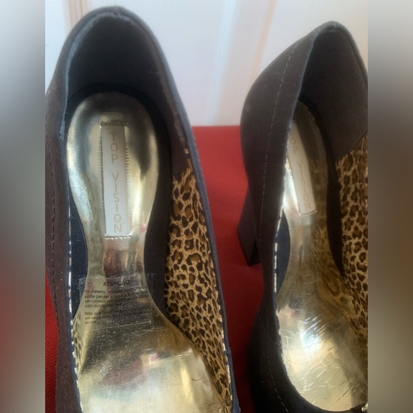 Top Vision Black Suede High Heels - Picture 3 of 7